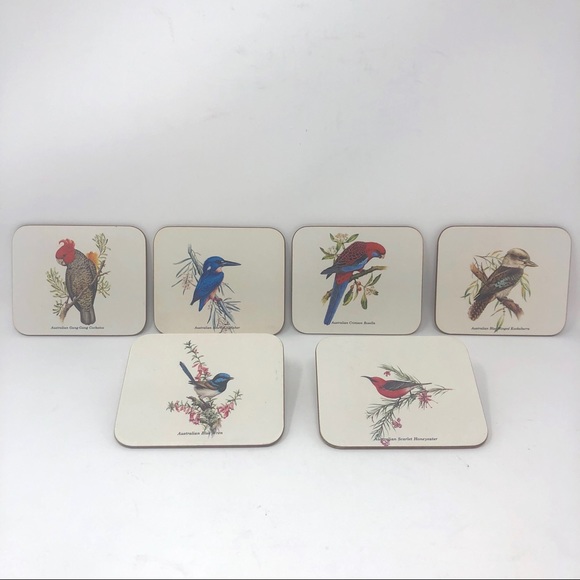 Vintage Jason Australian Bird Coasters Set of 6 - Picture 4 of 8